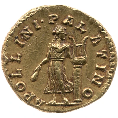 Aureus - Commodus APOLLINI PALATINO; Apollo back