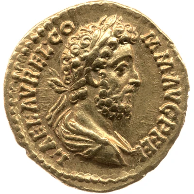 Aureus - Commodus COS VII P P; Victory, Serapis, and Isis front