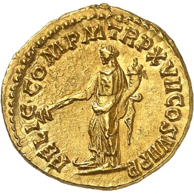 Aureus - Commodus FELIC COM P M TR P XVII COS VII P P; Felicitas back