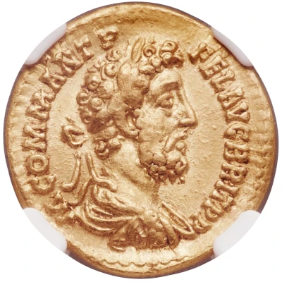 Aureus - Commodus HERC COM P M TR P XVI COS VI; Hercules front