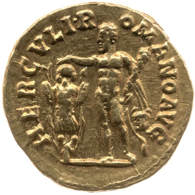 Aureus - Commodus HERCVLI ROMANO AVG; Hercules back