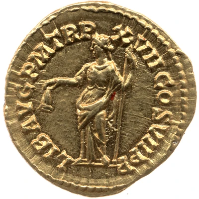 Aureus - Commodus LIB AVG P M TR P XVII COS VII P P; Libertas back