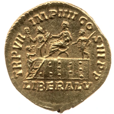 Aureus - Commodus LIBERAL V TR P VII IMP IIII COS III P P; Liberalitas back