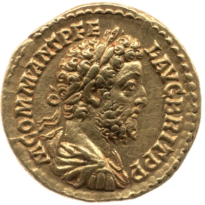 Aureus - Commodus MART PAC P M TR P XIIII COS V DES VI; Mars front