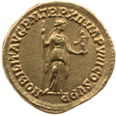 Aureus - Commodus NOBILIT AVG P M TR P XII IMP VIII COS V P P; Nobilitas back