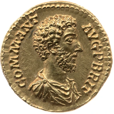 Aureus - Commodus P M TR P X IMP VII COS IIII P P VIRT AVG front