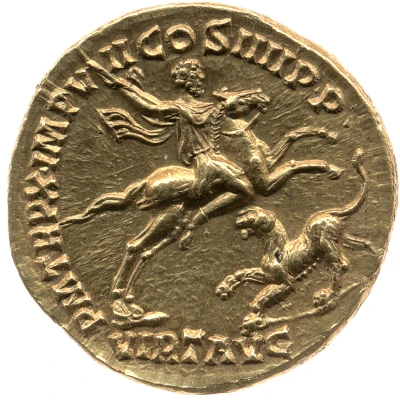 Aureus - Commodus P M TR P X IMP VII COS IIII P P VIRT AVG back