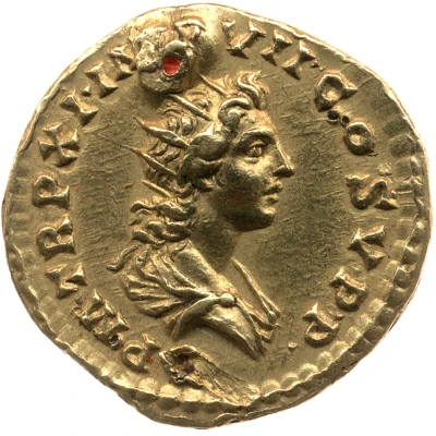 Aureus - Commodus P M TR P XI IMP VII COS V P P; Sol back