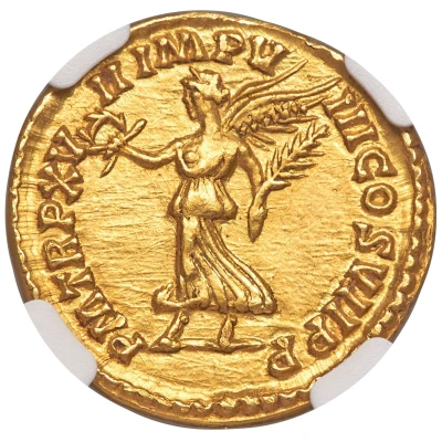 Aureus - Commodus P M TR P XVII IMP VIII COS VII P P; Victory back