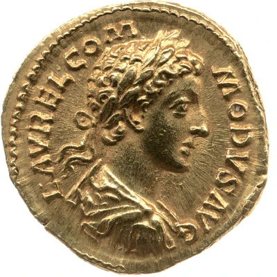 Aureus - Commodus TR P IIII IMP III COS II P P; Mars and Victory front