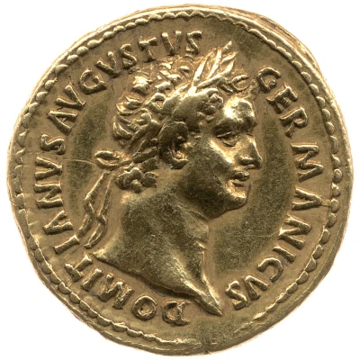 Aureus - Domitian COS XIIII LVD SAEC FEC front