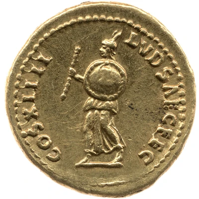Aureus - Domitian COS XIIII LVD SAEC FEC back