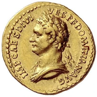Aureus - Domitian GERMANICVS COS X; Germania front