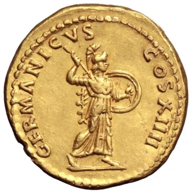 Aureus - Domitian GERMANICVS COS XIIII; Minerva back