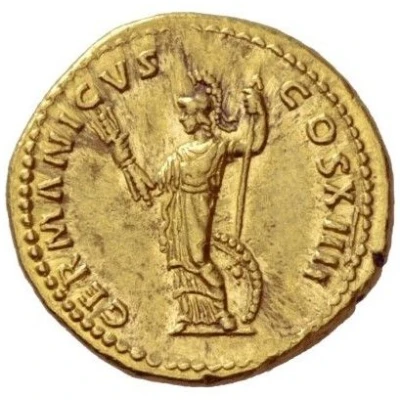 Aureus - Domitian GERMANICVS COS XIIII; Minerva back