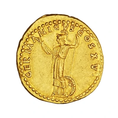 Aureus - Domitian GERMANICVS COS XV; Minerva back
