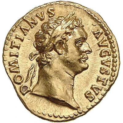 Aureus - Domitian GERMANICVS COS XV; Victory front