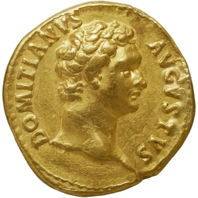 Aureus - Domitian GERMANICVS COS XV; Victory front