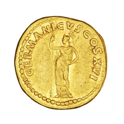 Aureus - Domitian GERMANICVS COS XVI; Minerva back