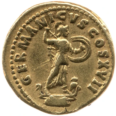 Aureus - Domitian GERMANICVS COS XVII; Minerva back