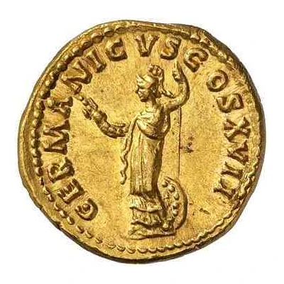 Aureus - Domitian GERMANICVS COS XVII; Minerva back