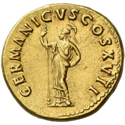 Aureus - Domitian GERMANICVS COS XVII; Minerva back