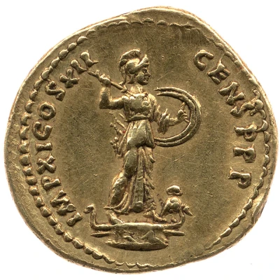 Aureus - Domitian IMP XI COS XII CENS P P P; Minerva back