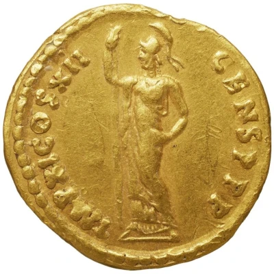 Aureus - Domitian IMP XI COS XII CENS P P P; Minerva back