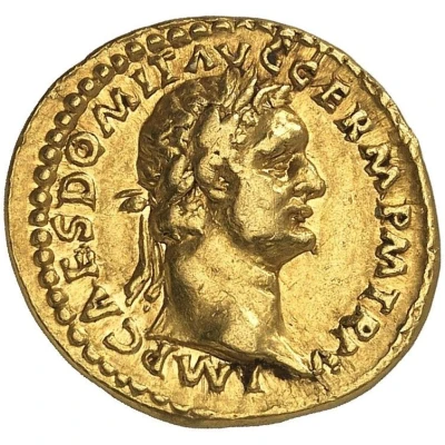 Aureus - Domitian IMP XII COS XII CENS P P P; Germania front
