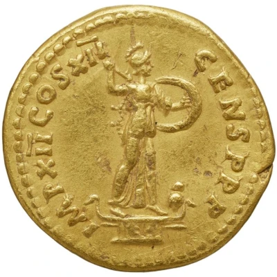 Aureus - Domitian IMP XII COS XII CENS P P P; Minerva back