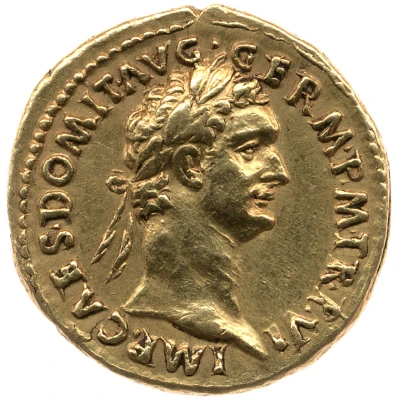 Aureus - Domitian IMP XIIII COS XII CENS P P P; Germania front