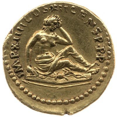 Aureus - Domitian IMP XIIII COS XII CENS P P P; Germania back