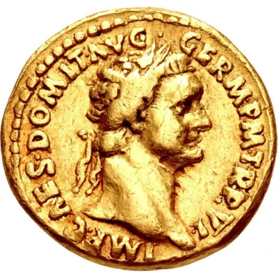 Aureus - Domitian IMP XIIII COS XIII CENS P P P; Germania front
