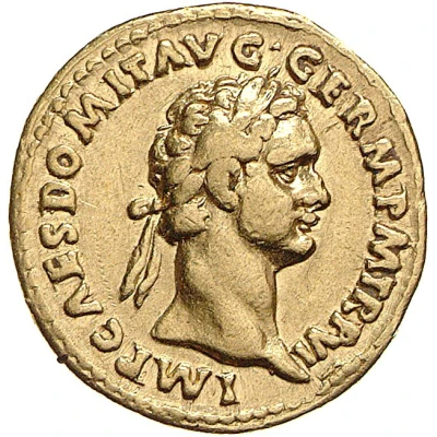 Aureus - Domitian IMP XIIII COS XIII CENS P P P; Minerva front