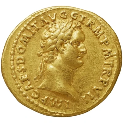 Aureus - Domitian IMP XIIII COS XIII CENS P P P; Minerva front