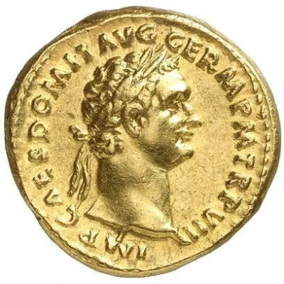 Aureus - Domitian IMP XIIII COS XIIII CENS P P P; Minerva front