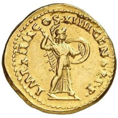 Aureus - Domitian IMP XIIII COS XIIII CENS P P P; Minerva back