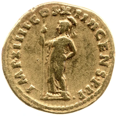 Aureus - Domitian IMP XIIII COS XIIII CENS P P P; Minerva back
