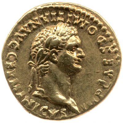 Aureus - Domitian P M TR POT III IMP V COS X P P; Minerva front