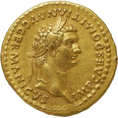 Aureus - Domitian P M TR POT III IMP V COS X P P; Minerva front