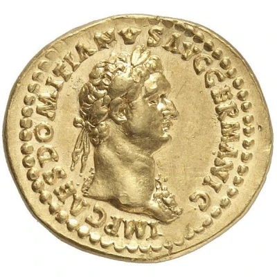 Aureus - Domitian P M TR POT III IMP V COS X P P; Minerva front