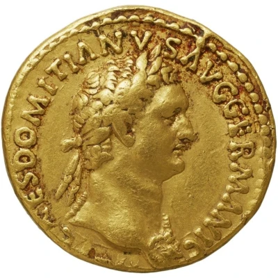 Aureus - Domitian P M TR POT III IMP V COS X P P; Minerva front