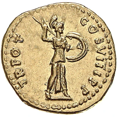 Aureus - Domitian TR POT COS VIII P P; Minerva back