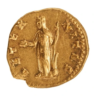 Aureus - Faustina the Elder AETERNITAS; Fortuna back