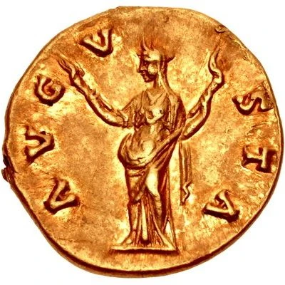 Aureus - Faustina the Elder AVGVSTA; Ceres back