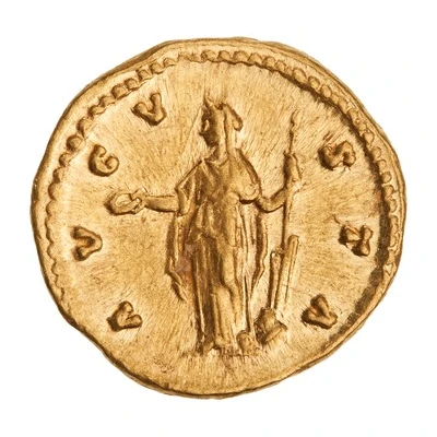 Aureus - Faustina the Elder AVGVSTA; Fortuna back