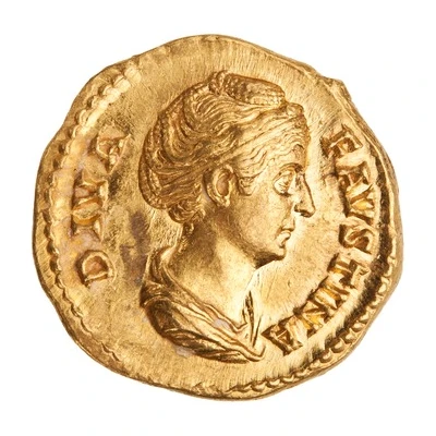 Aureus - Faustina the Elder AVGVSTA; Venus front