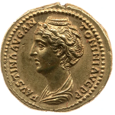 Aureus - Faustina the Elder CONCORDIA AVG; Concordia front