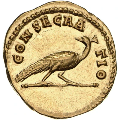 Aureus - Faustina the Elder CONSECRATIO back