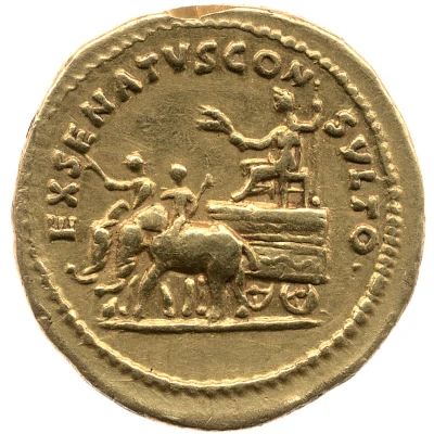 Aureus - Faustina the Elder EX SENATVS CONSVLTO back